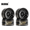 W7005BB-19 INJORA 0.7" D19 Ripple Black Brass Wheels for 1/30 SCX30
