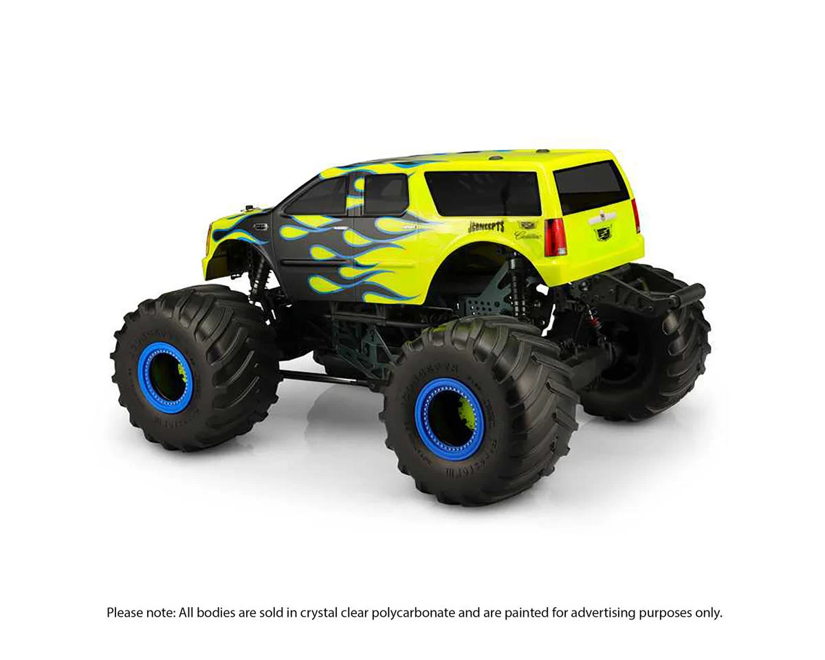 JCO0436 2007 Cadillac Escalade Monster Truck Body (Clear) (12.5" Wheelbase)