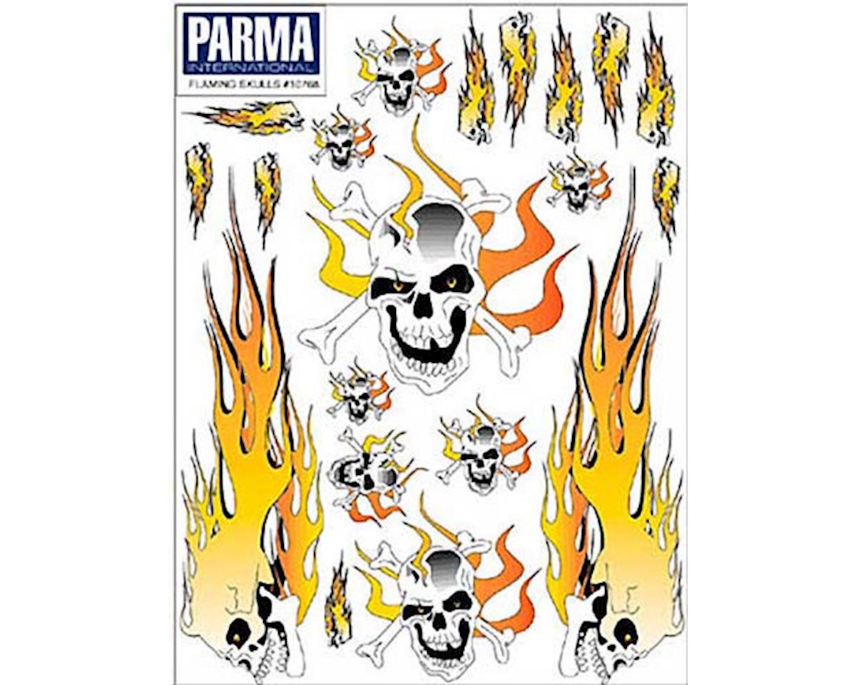 PAR10768 PSE Flaming Skulls Decal 6x8