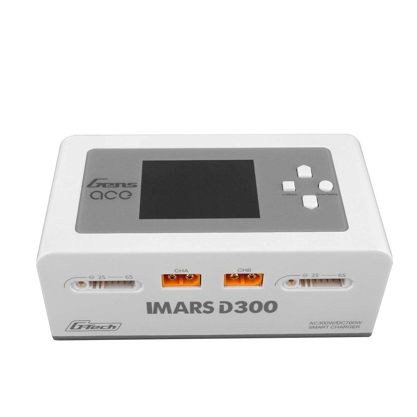 GEA300WD300-UW Gens Ace Imars D300 G-Tech Smart Dual AC/DC Charger (6S/16A) (White) (AC-300W) (DC-350W x2)