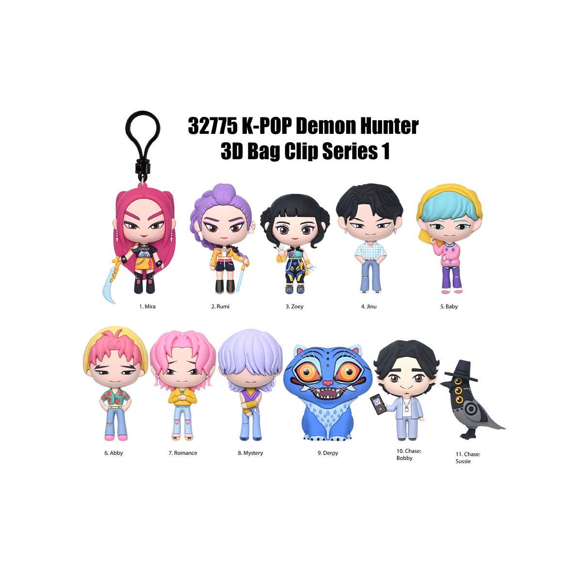 MG32775 KPop Demon Hunters 3D Foam Bag Clip (Sells Per Bag)