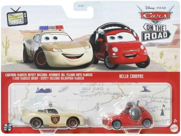 HWDXV99 HLH70 Cars 2-Pack Lightning McQueen Deputy Hazzard & Bella Cadavre