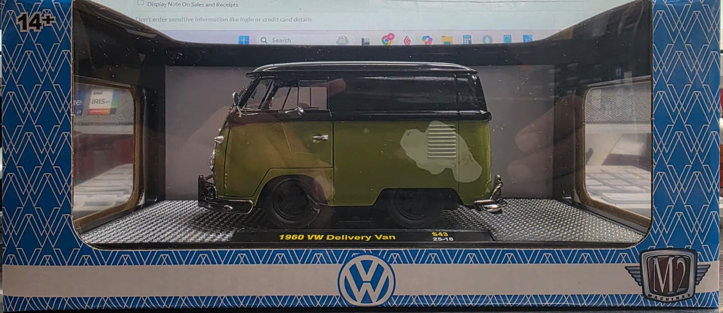 M2 Machines 40300-S43 1960 Volkswagen Delivery Short Van Custom Green