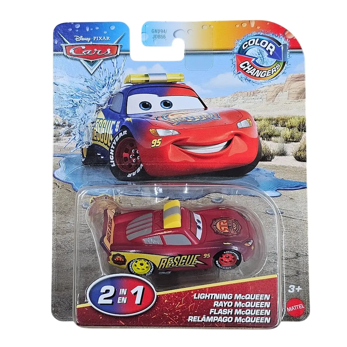 HWGYN94 Cars Color Changers Lightning McQueen