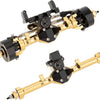 MEUS Racing Isokinetic 3-Section CVD Front and Rear Axles Maximum Steering Angle 52° Wider +5MM for Axial SCX24 (Electroplated Gold)
