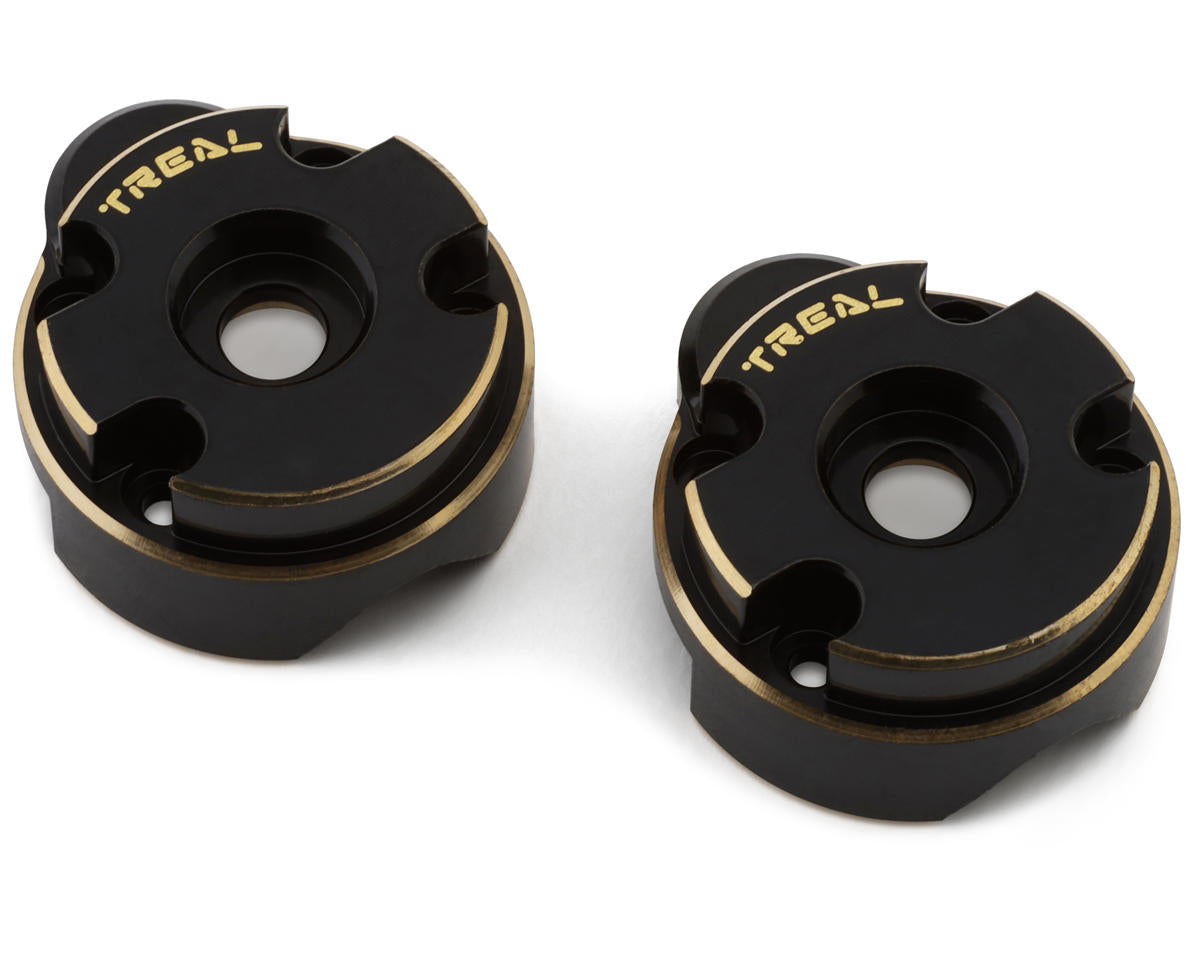TLHTASCENT18-06 TREAL Brass Outer Portal Cover Heavy Weight 47.4g/Pair Front or Rear External Portal Housings (2P) for 1/18 Redcat Ascent 18 Crawler