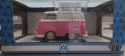 M2 Machines 40300-S43 1960 Volkswagen Delivery Short Van Custom Pink