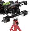 MEUS Racing SCX30 Axle Housing with Diff Covers and Steering Knuckles (Silver)