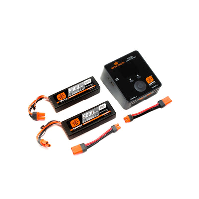 SPMXPS4 Smart Powerstage 4S Surface Bundle: 5000mAh 2S LiPo Battery (2) / S2100 Charger