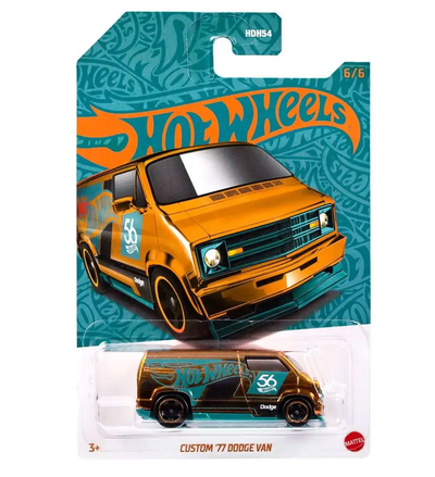 HWHDH54 Pearl & Chrome Custom '77 Dodge Van CHASE!