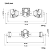 MEUS Racing +3mm Isokinetic SCX30 Axles with 3-Section CVD (Silver)