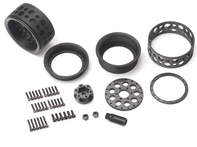 BRPB048BKCF ProBuild™ 1.9" Ultra Lightweight Performance CR6 Adjustable Offset Beadlock Wheels (2) Black/Carbon Fiber