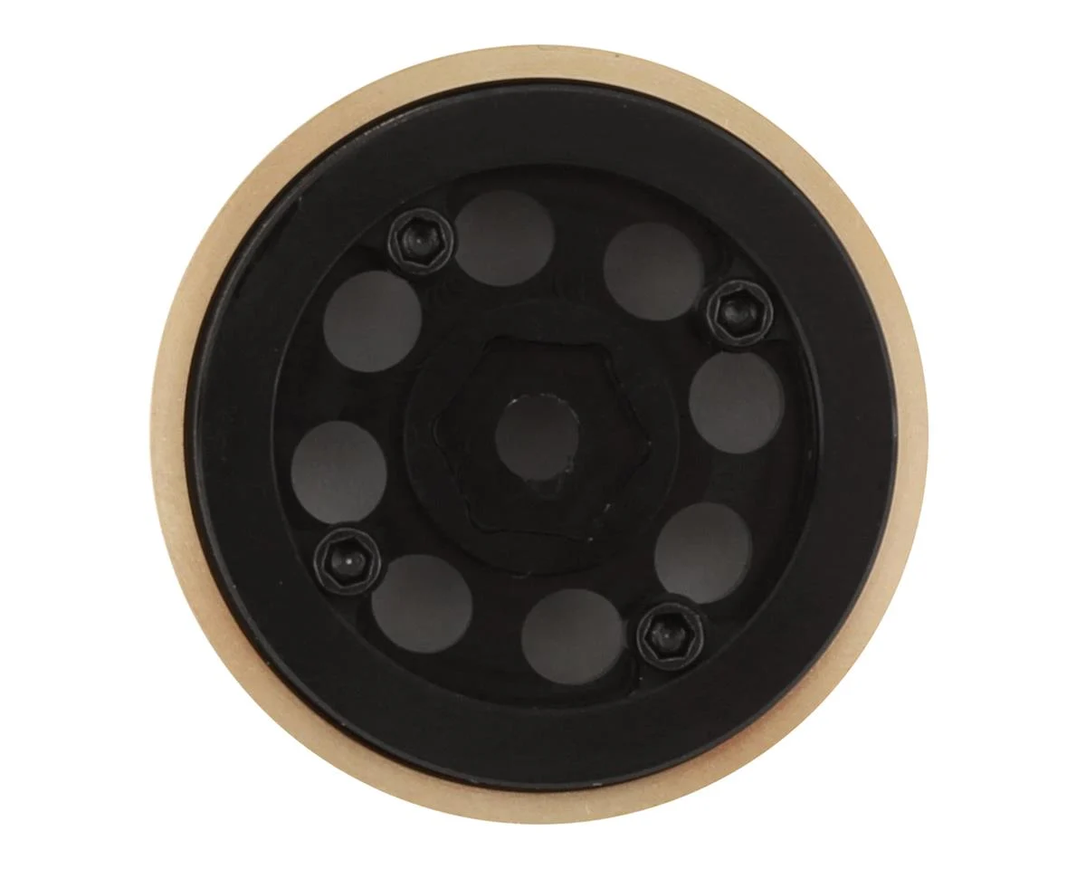 SSD00506 1.0” Aluminum/Brass 8 Hole Beadlock Wheels (Black) (2) (24g)