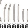 MEUS Racing SCX24 C10 Bronco Wrangler Double Bent Links High Clearance Chassis Links Set for Axial 1/24 RC Crawler (Titanium)