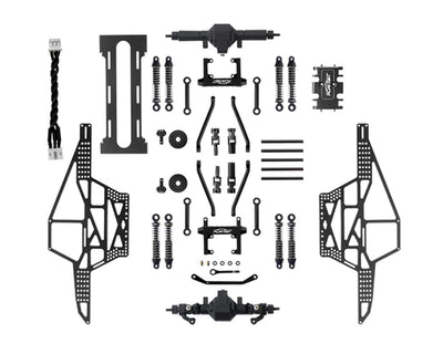 FUR-2119 1/24 Rampart CNC Machined Monster Truck Full Chassis Kit (Black)