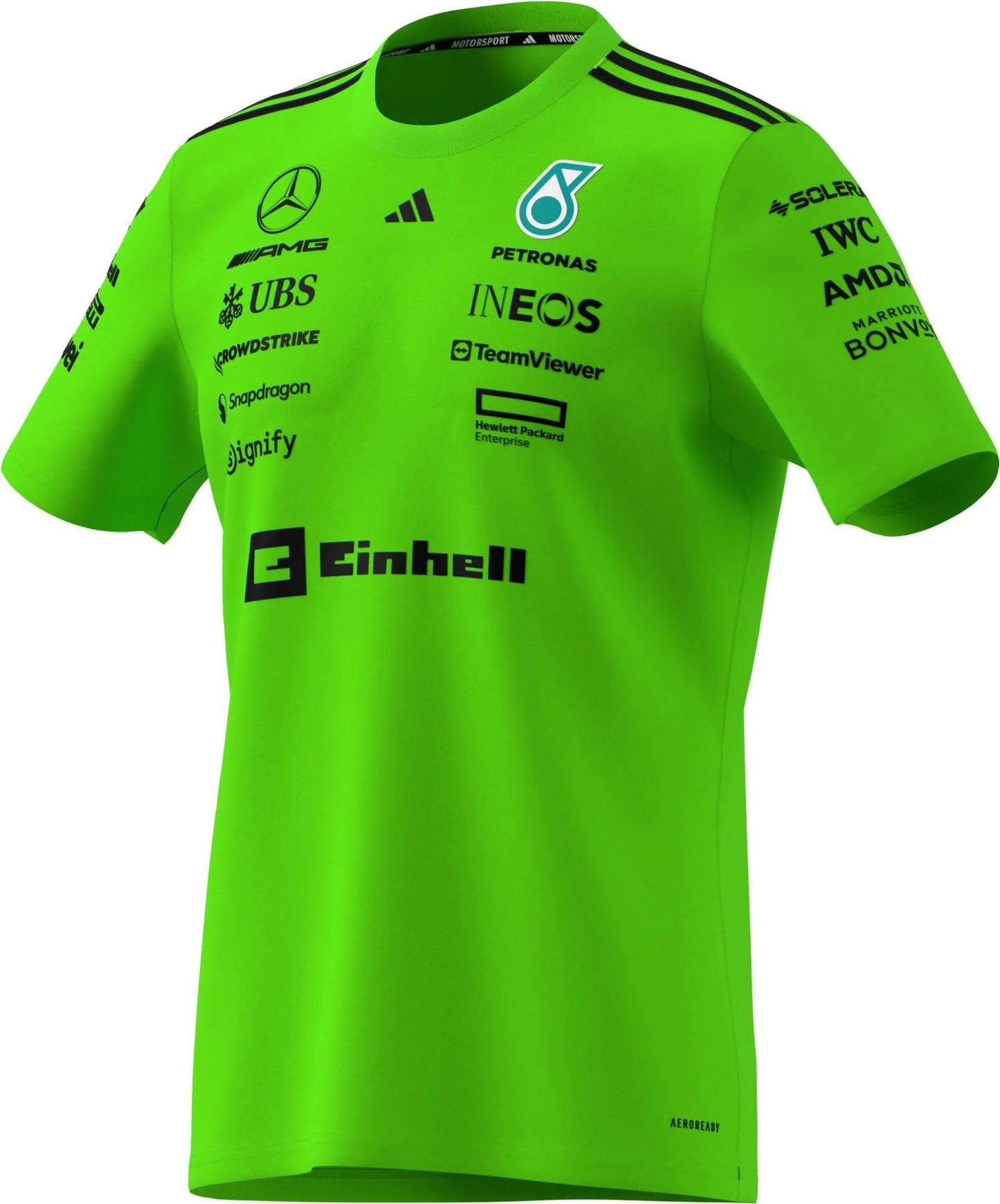 JZ7402 Mercedes AMG Petronas Formula One 2025 Men's Team Set Up Jersey - Green