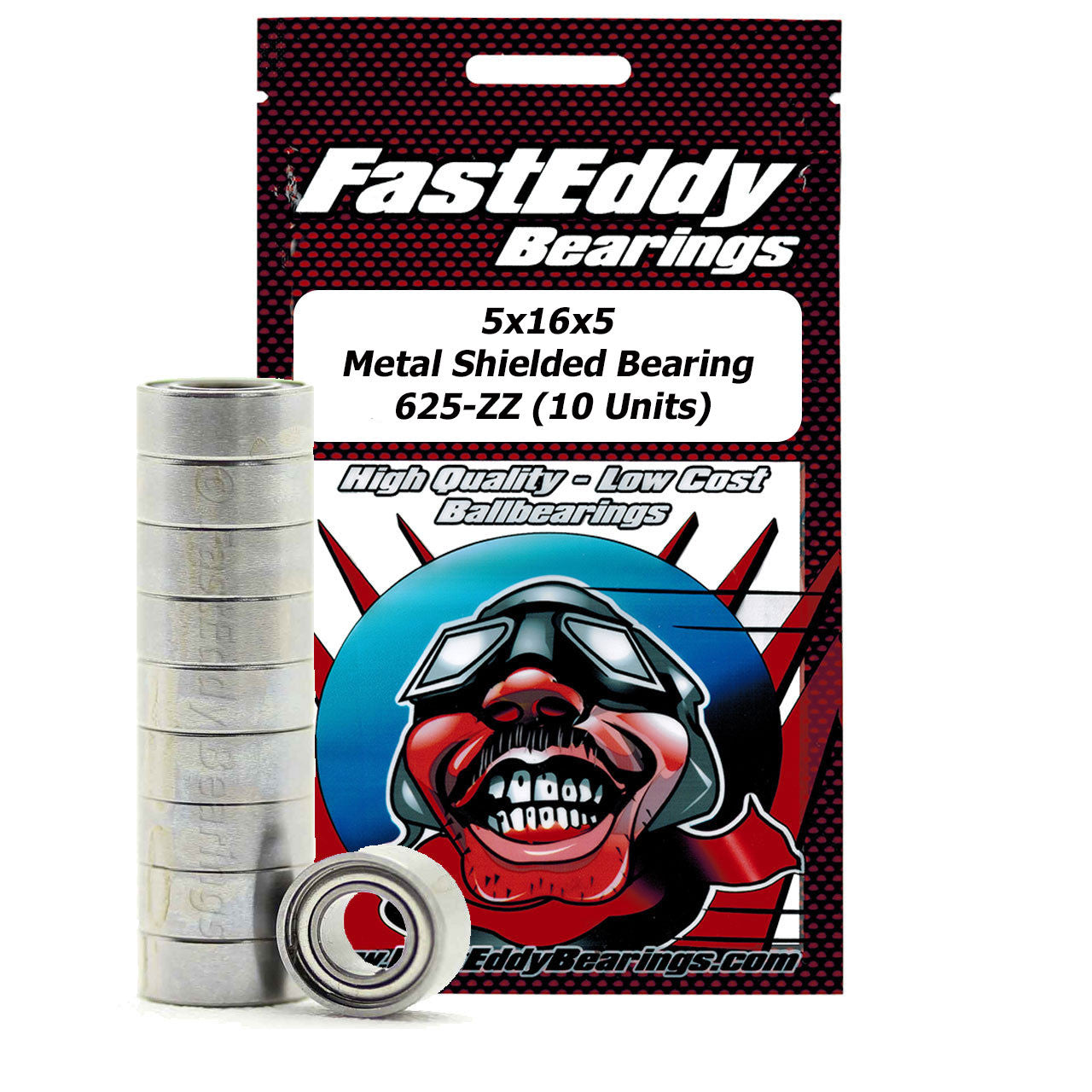 TFE4262 5x16x5 Metal Shielded Bearing 625-ZZ 10 Units