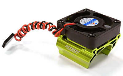 INTC25861GREEN High Speed Cooling Fan+Heatsink Mount for 28mm O.D. Motor