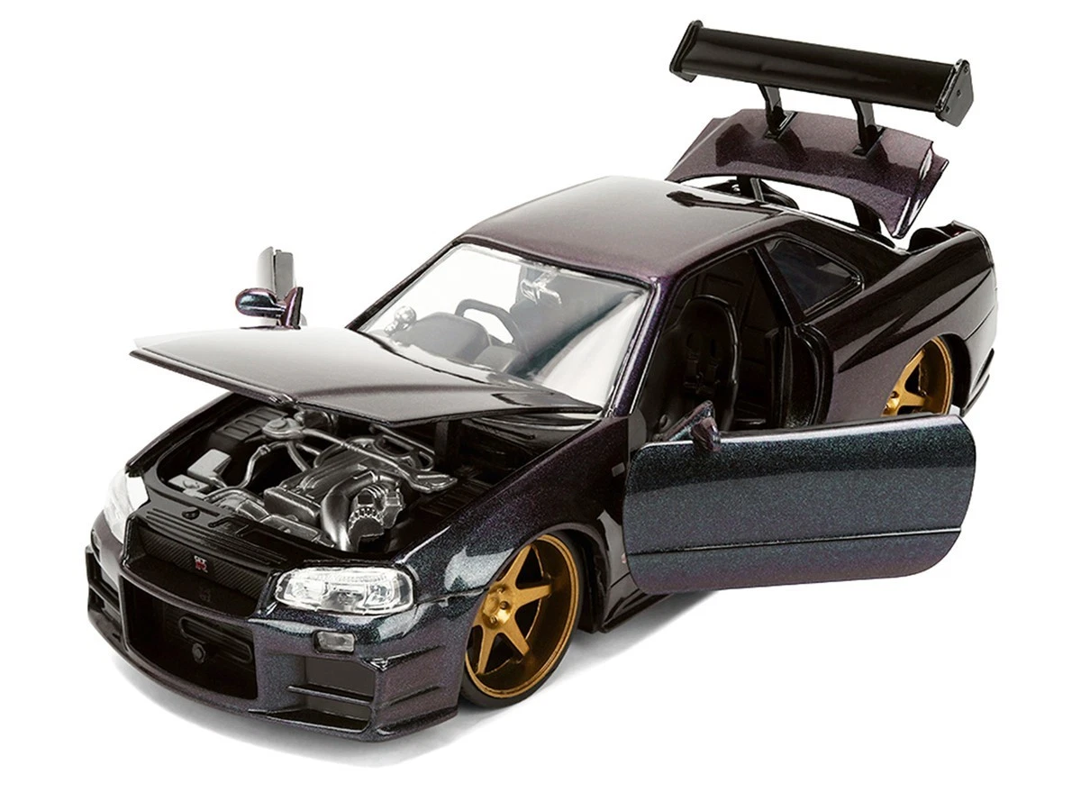Jada 38056 1:24 1999 Nissan Skyline GT-R (R34) – Dark Metallic Blue – JDM Tuners