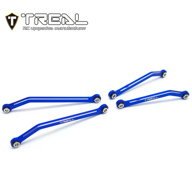 X003Q5LLLT TREAL Aluminum 7075 High Clearance Links Set (4pcs) Chassis Lower Links for TRX4M 1/18 RC Crawler-Blue