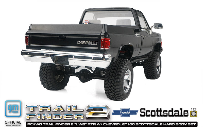 Z-RTR0067 RC4WD Trail Finder 2 "LWB" RTR W/ Chevrolet K10 Scottsdale Hard Body Set (Black)
