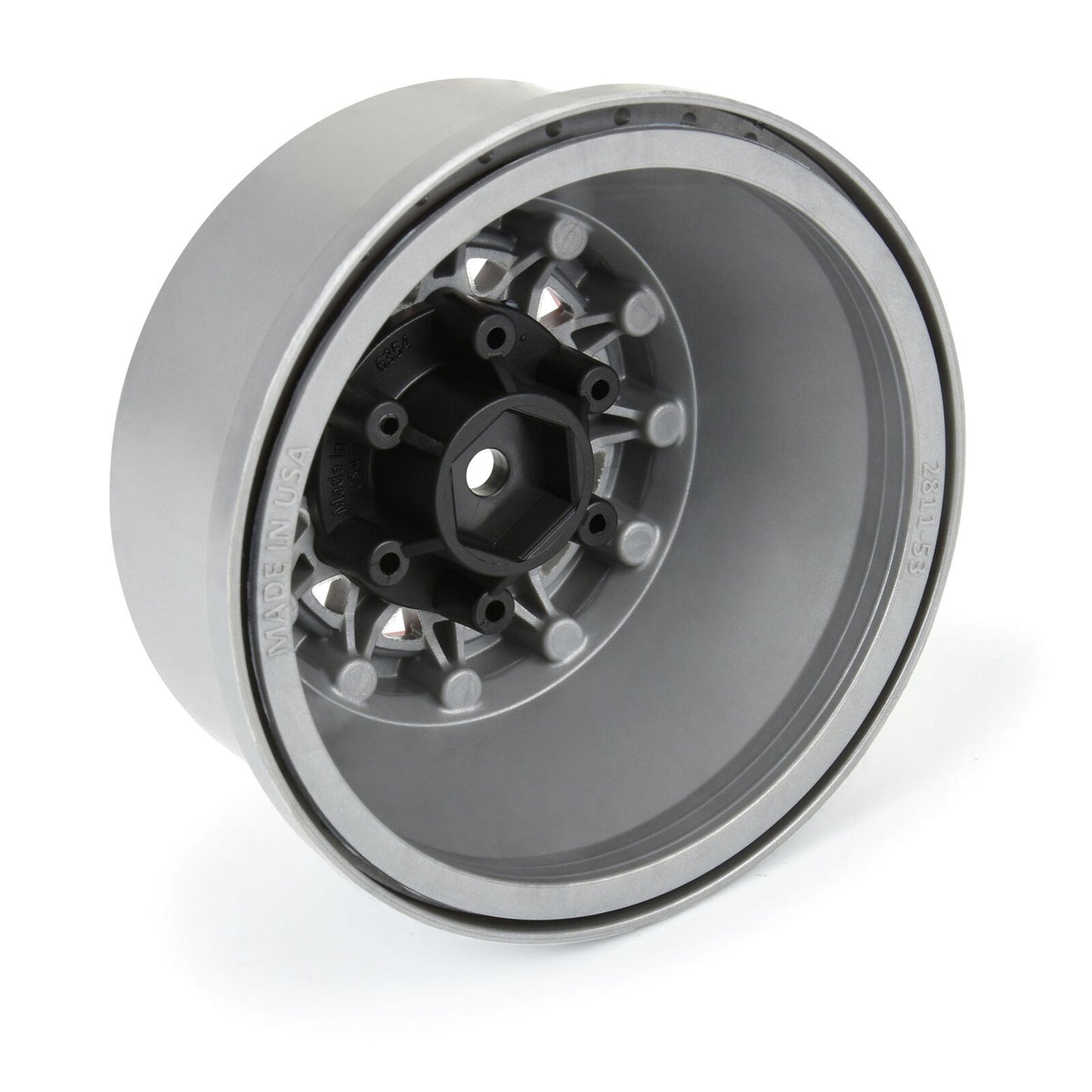 PRO281105 1/10 Raid Bead-Loc F/R 2.2"/3.0" 12 & 14mm SC Wheels (2) Red/Gray
