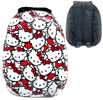 ZU00220 Hello Kitty 12" ABS Hard Shell Backpack Faces All Over Print