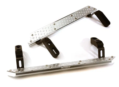 INTC28576SILVER Alloy Machined Side Step Plate Set Scale & Trail Crawler