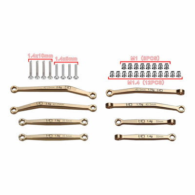 HRSXTY133H Brass No-Flex Link Set, 1/30 Axial SCX30