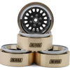 YQW-MW1316BK Injora 1.3" ModuWheel Brass & Aluminum Micro Crawler Beadlock Wheels (Black) (4) (40.5g ea) (-4.05mm Offset)