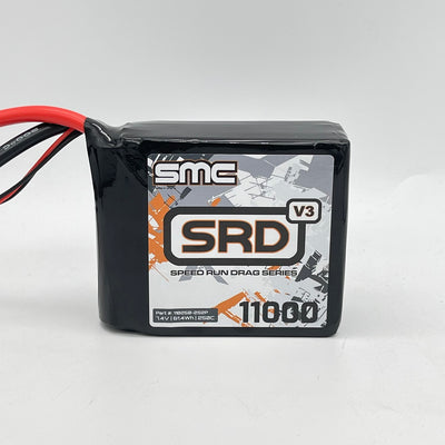 SMC110250-2S2P SRD-V3 7.4V 11000mAh 250C Square Softcase Drag Racing Pack - No Plug