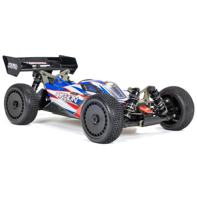 ARA8406 Arrma 1/8 TLR Tuned TYPHON 6S 4X4 BLX Buggy RTR, Red/Blue