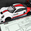 BDYAR7-PGT3R-PP Bittydesign P-GT3R Pre-Painted 1/7 Supercar Body (White/Red) (Arrma Infraction/Limitless)