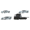HWJBM07 Hot Wheels Premium Collector Display Set - 1997 Porsche 911 GT1, McLaren F1, 1997 Mercedes-Benz CLK-GTR Fleet Street