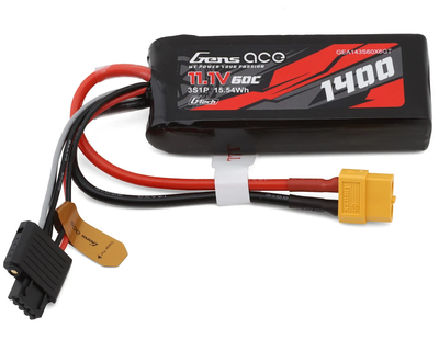 GEA143S60X6GT Gens Ace 1400mAh 3S 60C 11.1V G-Tech Lipo Battery Pack With XT60 Plug