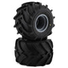 JCO3084-4099 Fling Kings Pre-Mounted Monster Truck Tires (Silver) (2) (Yellow)