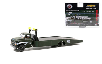 M2Machines 39100-HS01 1:64th Scale 1968 Chevrolet C60 Auto Trailer