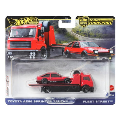 HWFLF56 Hot Wheels Premium Team Transport Toyota AE86 Sprinter Trueno & Fleet Street