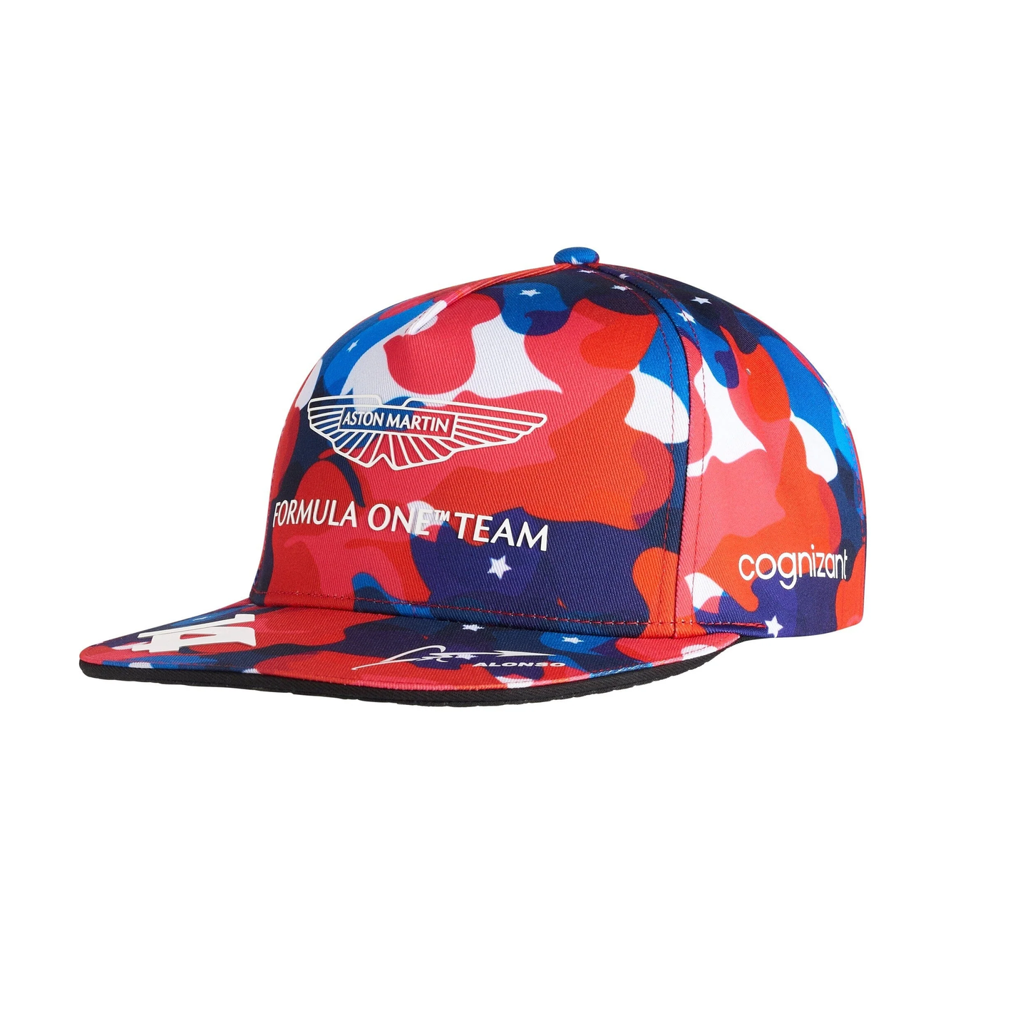 AMA23HEA29  Aston Martin Cognizant F1 Fernando Alonso Special Edition Kimoa USA GP Hat- Camo