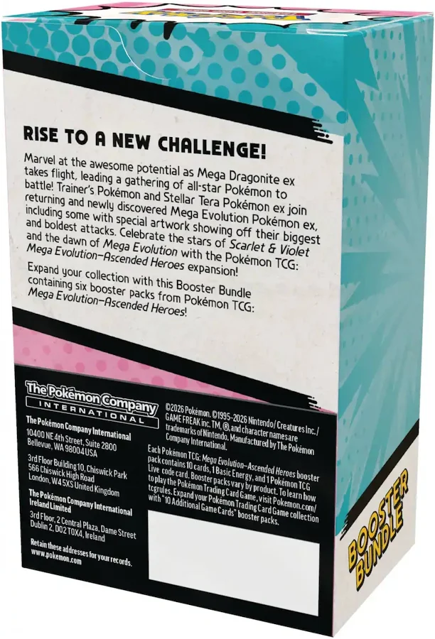 PKU10-10311-113 Pokemon Mega Evolution Ascended Heroes Booster Bundle
