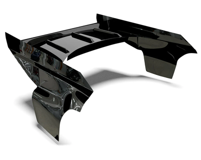 BDYDG-EKAW Bittydesign EKANUS Pro Drag Outlaw Racing Wing Set (Clear)