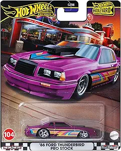 HWHRT72 1:64 Boulevard 2023 W-Ford Thunderbird Pro Stock 1986