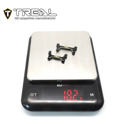 X003QV8HU1 TREAL Brass Front and Rear Bumper Mounts Set (F&R) Heavy Weight Upgrades for 1/18 TRX4M