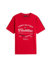 MN00097 Cadillac F1 Racing Varsity Graphic T-Shirt - Red