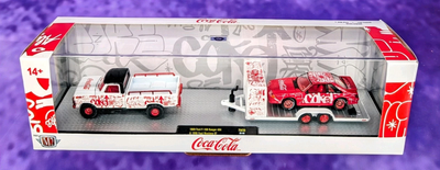 M2 Machines 56000-TW39 1969 Ford F-100 Ranger 4X4 & 1990 Ford Mustang GT with Trailer 1:64 CHASE!