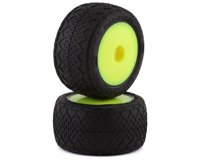 LOS41008 2.0 BK Bar Pre-Mounted Tires (Yellow) (2)