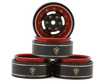 TLHTSCX24-239 TREAL 1.0 Beadlock Wheels Deep Dish Rims (4P) Type F - Red