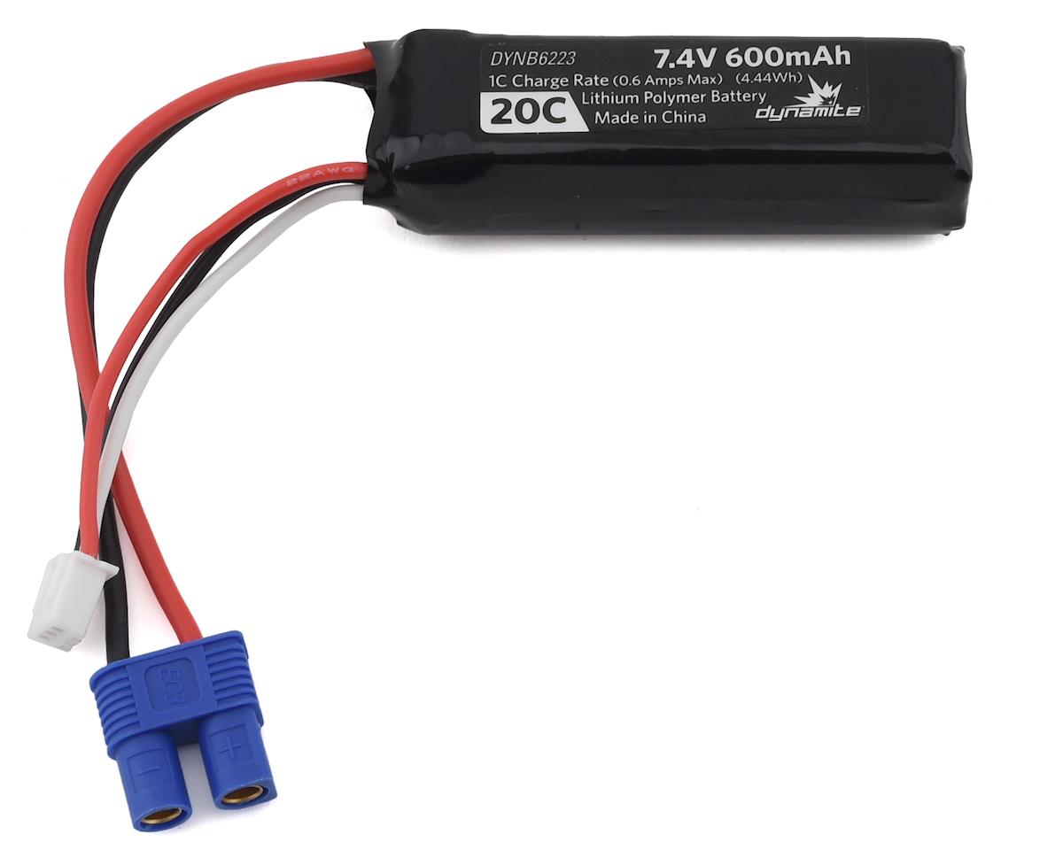 DYNB6223 2S LiPo Battery Pack 20C (7.4V/600mAh)