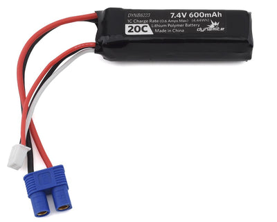 DYNB6223 2S LiPo Battery Pack 20C (7.4V/600mAh)