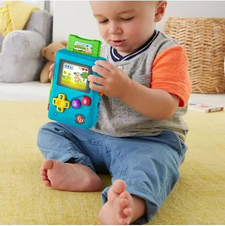 Pretend handheld gaming console designed just for little gamers